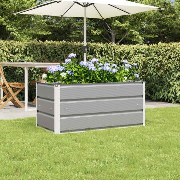 Fioriera Grigio chiaro 100 x 50 x 45 cm Acciaio zincato