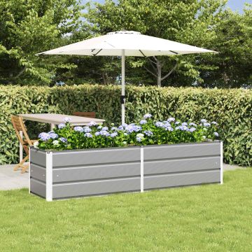 Fioriera Grigio chiaro 195 x 50 x 45 cm Acciaio zincato