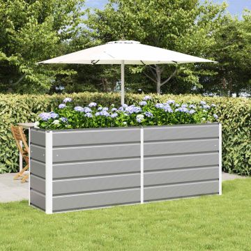 Fioriera Grigio chiaro 195 x 50 x 75 cm Acciaio zincato