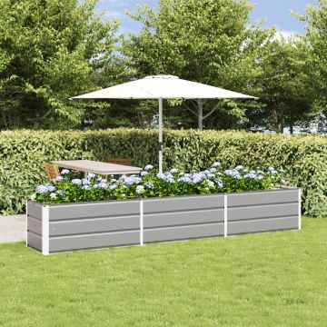 Fioriera Grigio chiaro 290 x 50 x 45 cm Acciaio zincato