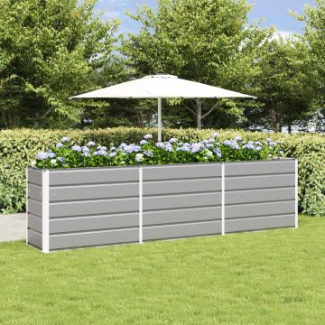 Fioriera Grigio chiaro 290 x 50 x 75 cm Acciaio zincato