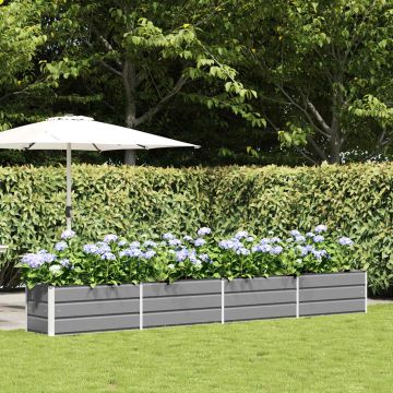 Fioriera Grigio chiaro 385 x 50 x 45 cm Acciaio zincato