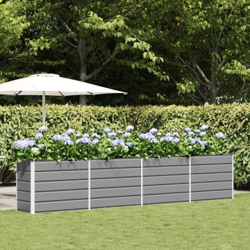 Fioriera Grigio chiaro 385 x 50 x 75 cm Acciaio zincato
