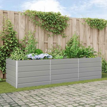 Fioriera Grigio Chiaro 290 x 100 x 75 cm Acciaio zincato