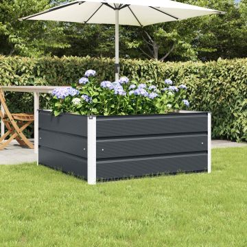 Fioriera Antracite 100 x 100 x 45 cm Acciaio