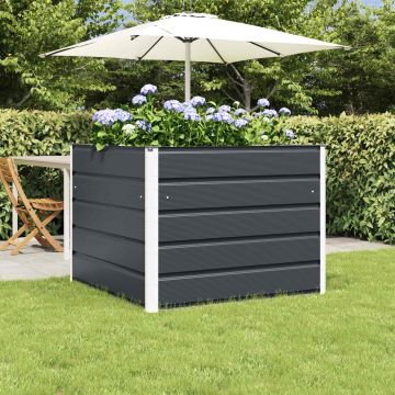 Fioriera Antracite 100 x 100 x 75 cm Acciaio
