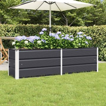 Fioriera Antracite 160 x 40 x 45 cm Acciaio