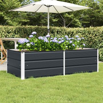 Fioriera Antracite 160 x 80 x 45 cm Acciaio