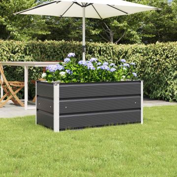 Fioriera Antracite 100 x 50 x 45 cm Acciaio zincato