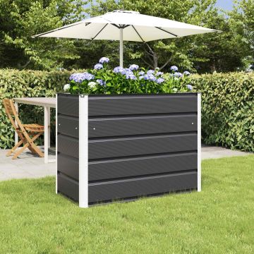 Fioriera Antracite 100 x 50 x 75 cm Acciaio zincato