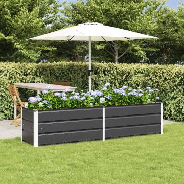 Fioriera Antracite 195 x 50 x 45 cm Acciaio zincato