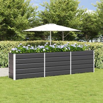 Fioriera Antracite 290 x 50 x 75 cm Acciaio zincato