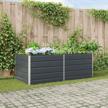 Fioriera Antracite 195 x 100 x 75 cm Acciaio zincato