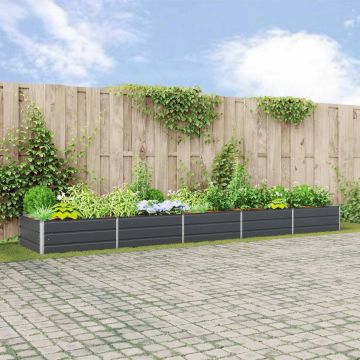 Fioriera Antracite 480 x 100 x 45 cm Acciaio zincato