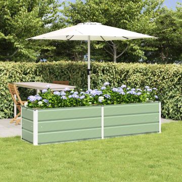 Fioriera Verde Pastello 195 x 50 x 45 cm Acciaio zincato