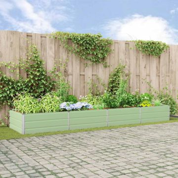 Fioriera Verde Pastello 385 x 100 x 45 cm Acciaio zincato