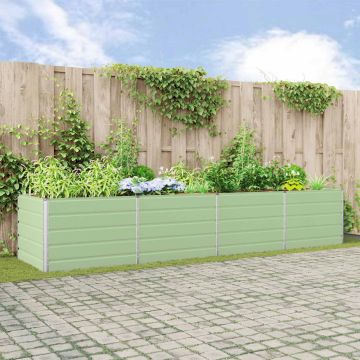 Fioriera Verde Pastello 385 x 100 x 75 cm Acciaio zincato