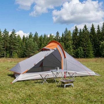 Tenda da backpacking 4 persona Grigio e arancione