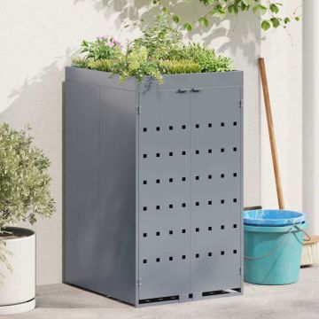 Deposito per bidone con tetto da fioriera per bidone singolo da 240L