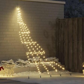 Albero di Natale LED con picchetti per il terreno Bianco caldo