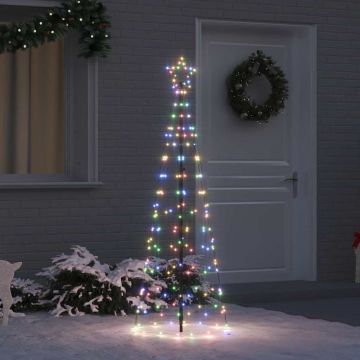Albero di Natale LED con picchetti per il terreno Multicolore