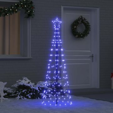 Albero di Natale LED con picchetti per il terreno Blu 250 cm