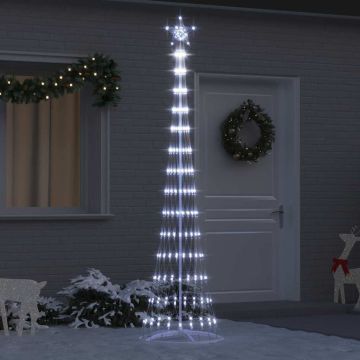 Albero di Natale LED Bianco freddo 250 cm Metallo