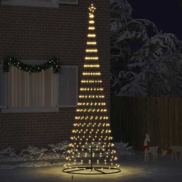 Albero di Natale LED con 455 LED Bianco caldo 399 cm Metallo