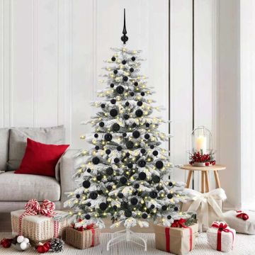 Set di Palle di Natale 120 pz 300 LED Bianco caldo Ø 6 cm