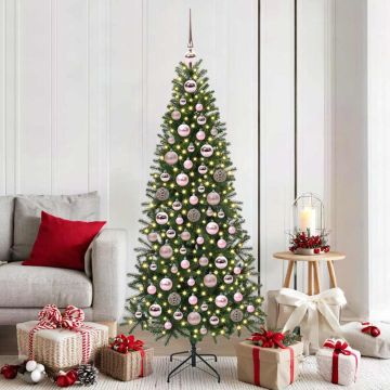 Set di Palle di Natale 120 pz 300 LED Bianco caldo Ø 6 cm