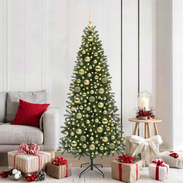 Set di Palle di Natale 120 pz 300 LED Bianco caldo Ø 6 cm