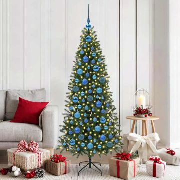 Set di Palle di Natale 120 pz 300 LED Bianco caldo Ø 6 cm