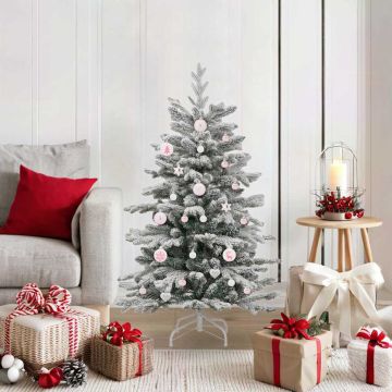 Set di Palle di Natale 40 pz Bianco e Rosa Ø 6 cm Plastica