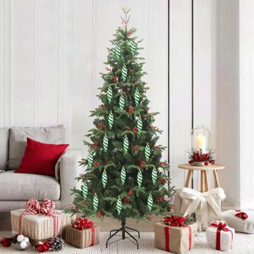Palla a spirale di Natale 40 pz Verde 3 x 11 cm Plastica