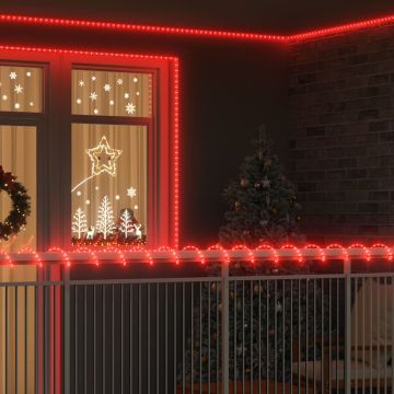 Luce a corda con luci di corda Rosso 50 m PVC