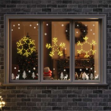 Fiocco di Neve di Natale 252 LED Bianco caldo 44,5 x 38 cm PVC