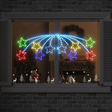 Stella di Natale 432 LED Multicolore 182 x 58 cm PVC
