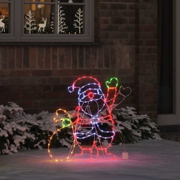 Luce Babbo Natale Multicolore 58.5 x 60 x 1.3 cm Ferro