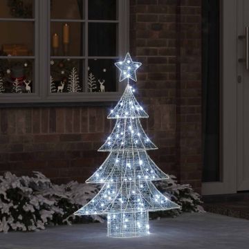 Albero di Natale 100 LED Bianco freddo 120 cm Acrilico