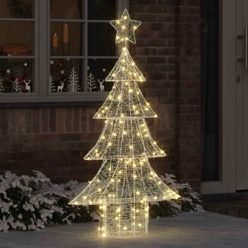 Albero di Natale 160 LED Bianco caldo 150 cm Acrilico