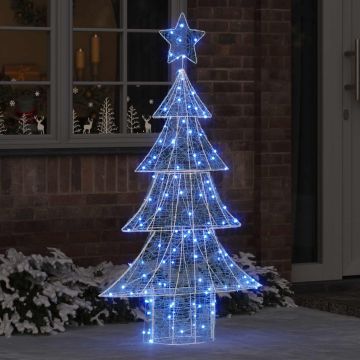 Albero di Natale 160 LED Blu 150 cm Acrilico
