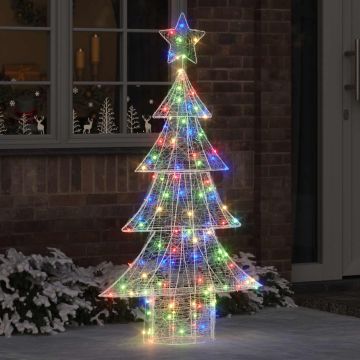 Albero di Natale 160 LED Multicolore 150 cm Acrilico