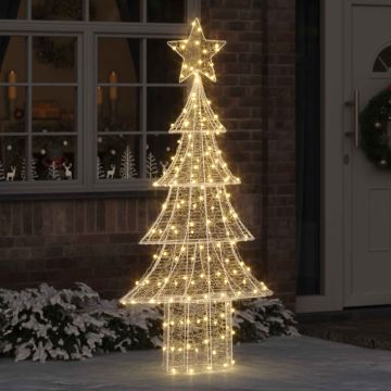 Albero di Natale 240 LED Bianco caldo 150 cm Acrilico