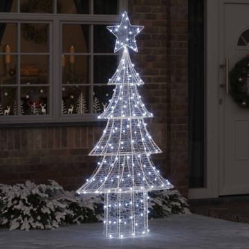 Albero di Natale 240 LED Bianco freddo 180 cm Acrilico