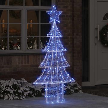 Albero di Natale 240 LED Blu 180 cm Acrilico