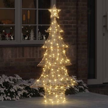 Albero di Natale 160 LED Bianco caldo 151 cm PET