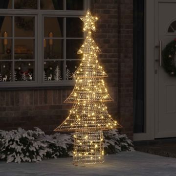 Albero di Natale 240 LED Bianco caldo 181 cm PET