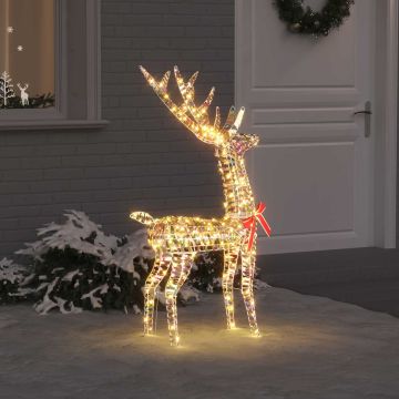 Renna 3D 140 LED Bianco caldo 128 cm PET
