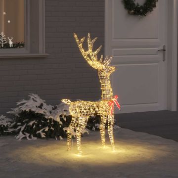 Renna 3D 140 LED Bianco caldo 128 cm PET