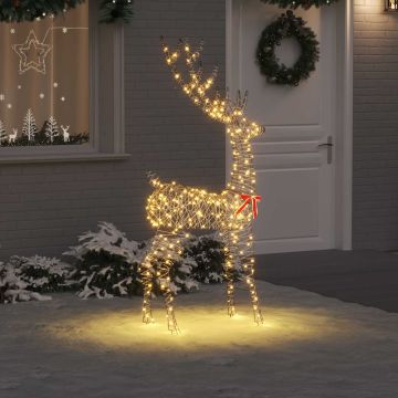 Renna 3D 250 LED Bianco caldo 180 cm Rattan